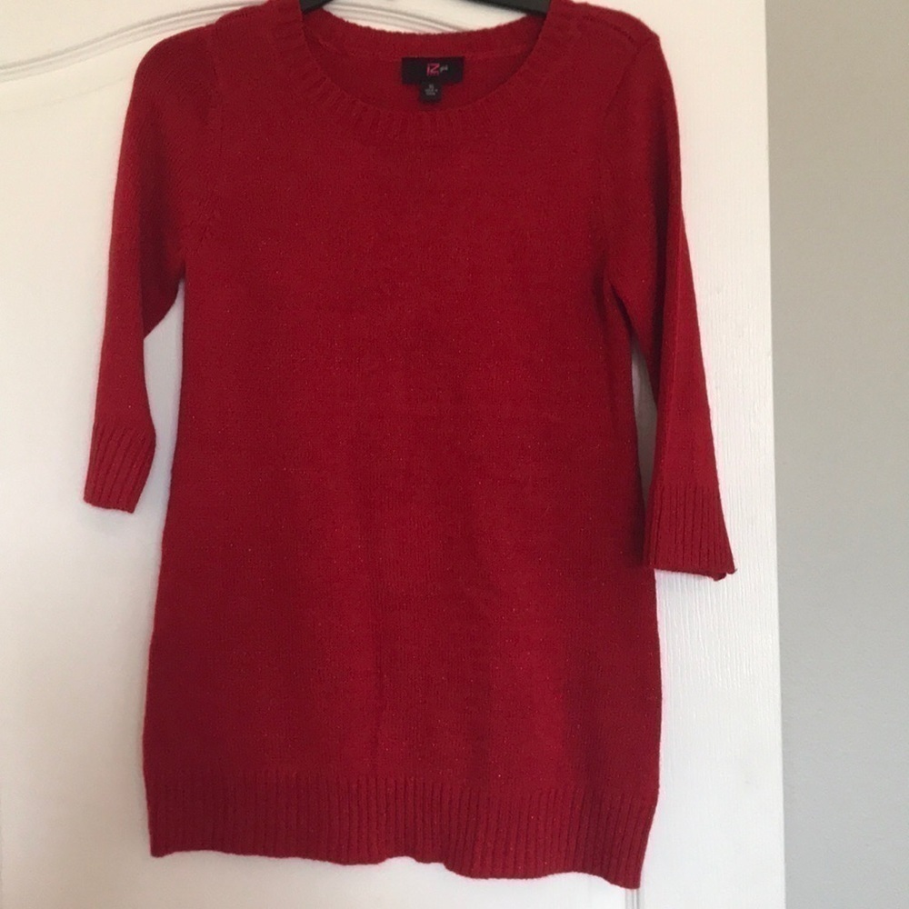 Girls’ Sweater Dress with black leggings